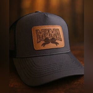 Bow Mama Trucker Hat with Leather Patch